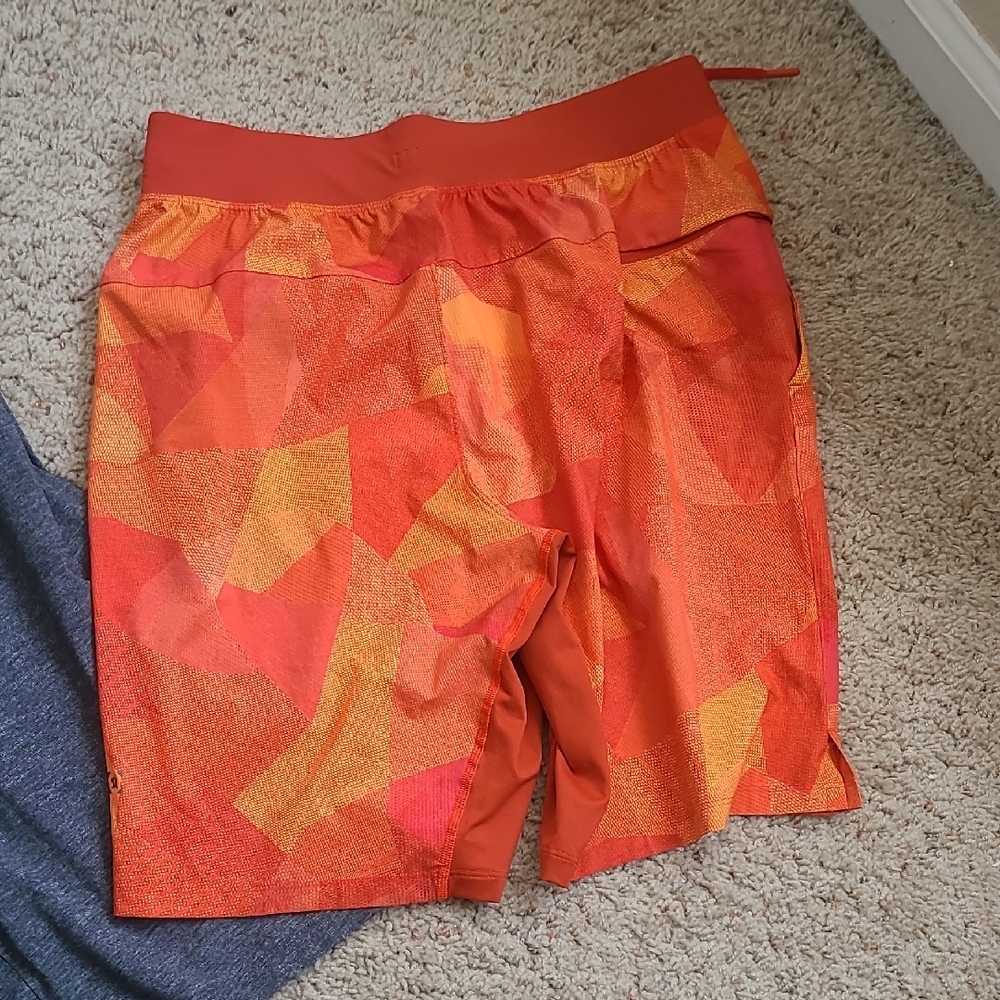 Mens (2 shorts ) lululemon Orange and Charcoal Athletic Shorts .. Men's Medium - Picture 2 of 7